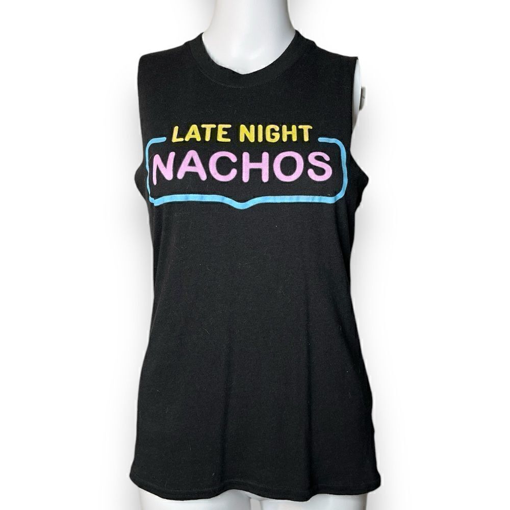 SUB_URBAN RIOT Late Night Nachos High Neck Muscle Tank Black Size XS